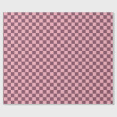 Pink Mauve Checkerboard Checkered Girly Retro Y2K Cadeaupapier (Vlak)