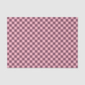 Pink Mauve Checkerboard Checkered Girly Retro Y2K Tissuepapier (Voorkant)