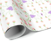 Pink Mauve en koraal Cadeaupapier (Rol Hoek)