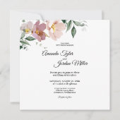 Pink Mauve Floral Square All One Weddenschap Kaart (Voorkant)