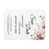 Pink Mauve Floral Wedding Save the Date Magneet (Horizontaal)