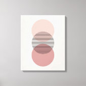 Pink & Mauve Minimalist Circle Wall Art Canvas (Voorkant)