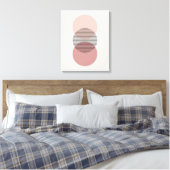 Pink & Mauve Minimalist Circle Wall Art Canvas (Insitu (Slaapkamer))
