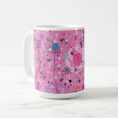 Pink Maximalist Abstract Art  Koffiemok (Voorkant links)