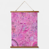 Pink Maximalist Abstract: Raspberry Sundae Hangend Wandkleed (Voorkant)