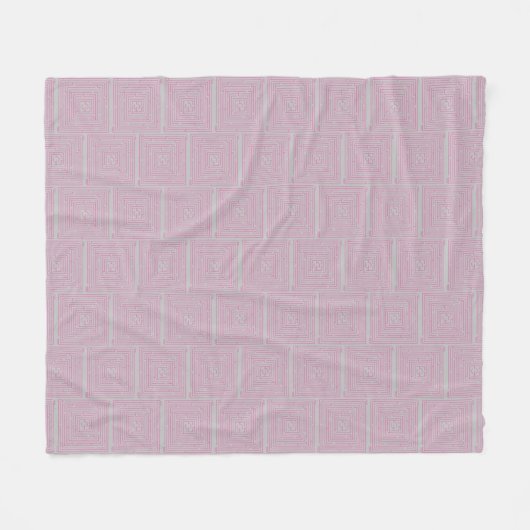 Pink Maze Fleece Deken (Voorkant (Horizontaal))