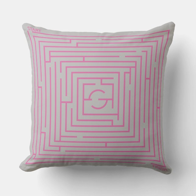 Pink Maze Kussen (Voorkant)