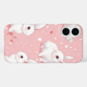 Pink Meadow Bunny Floral Garden Case-Mate iPhone Case (Achterkant (horizontaal))