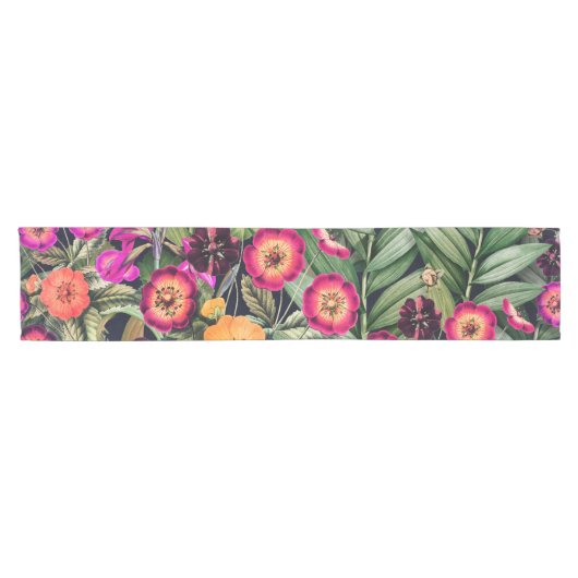 Pink Meadow Floral Korte Tafelloper (Horizontaal)