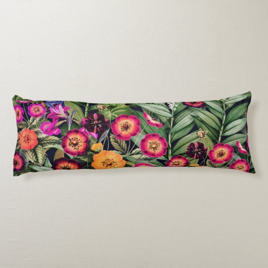 Pink Meadow Floral Lichaamskussen (Achterkant)