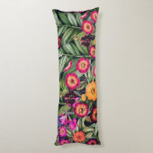 Pink Meadow Floral Lichaamskussen (Achterkant (Verticaal))