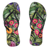Pink Meadow Floral Teenslippers (Voetbed)