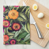 Pink Meadow Floral Theedoek (Quarter Fold)