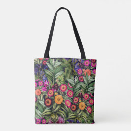 Pink Meadow Floral Tote Bag