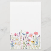 Pink Meadow Wildflowers ABCs Baby shower Game (Achterkant)