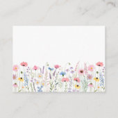 Pink Meadow Wildflowers Baby Shower Book Request Informatiekaartje (Achterkant)