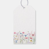 Pink Meadow Wildflowers Baby shower Cadeaulabel (Achterkant)