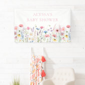 Pink Meadow Wildflowers Baby shower Spandoek (Insitu)