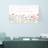 Pink Meadow Wildflowers Baby shower Spandoek (Beurs)