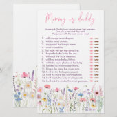 Pink Meadow Wildflowers Mama of Daddy Douche Spel (Voorkant / Achterkant)