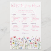 Pink Meadow Wildflowers Wat zit er in je portemonn (Voorkant)