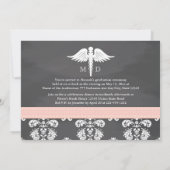 PINK MEDISCH SCHOOL AFSTUDEREN CHALKBOARD KAART (Achterkant)