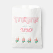 Pink Melt Ice Cream Pop Baby shower Bedankt Bedankzakje (Voorkant)