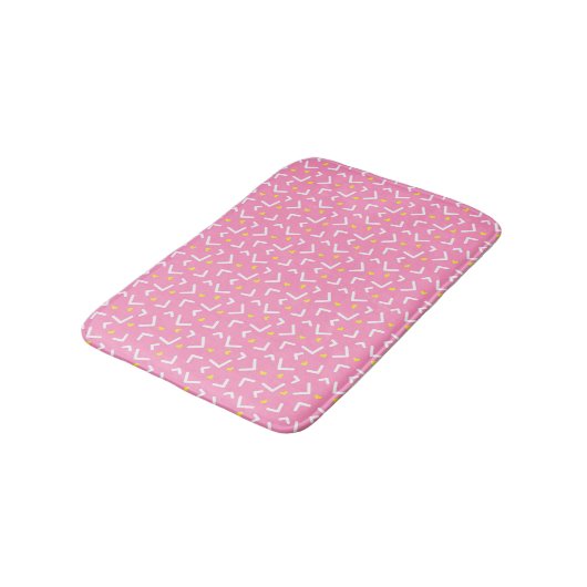 Pink Memphis Pattern Bath Mat (Gekanteld)