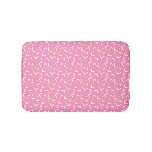 Pink Memphis Pattern Bath Mat (Voorkant)