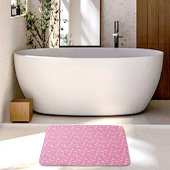Pink Memphis Pattern Bath Mat
