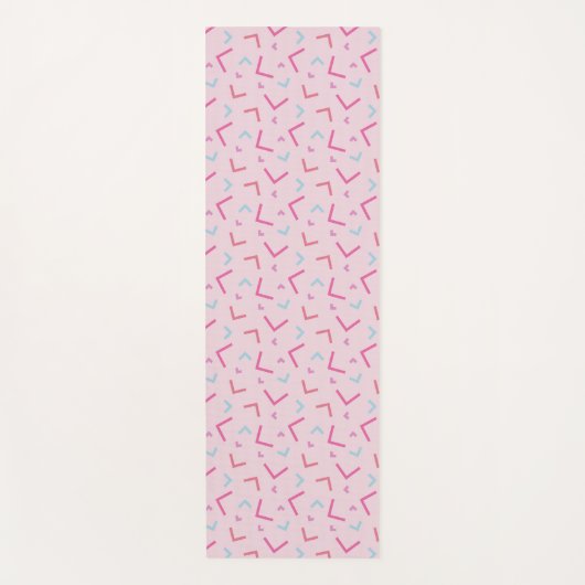 Pink Memphis Pattern Yoga Mat (Voorkant)