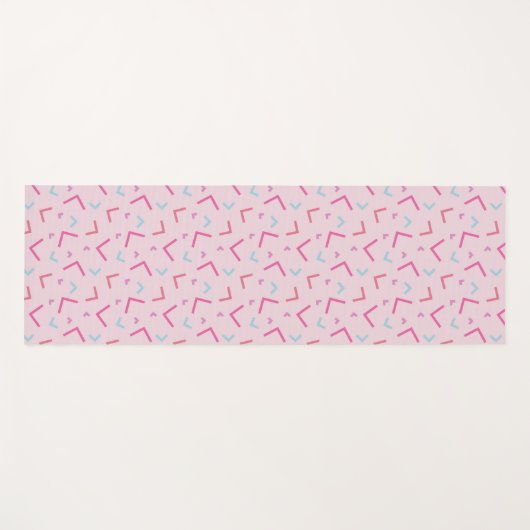 Pink Memphis Pattern Yoga Mat (Voorkant (horizontaal))