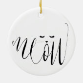 Pink Meow Cat Keramisch Ornament (Achterkant)