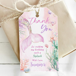 Pink Mermaid 1st Birthday Oneder The Sea Cadeaulabel