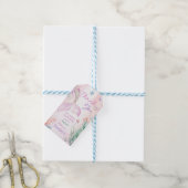 Pink Mermaid 1st Birthday Oneder The Sea Cadeaulabel (Met Touw)