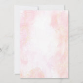 Pink Mermaid 1st Birthday Oneder the Sea Party Kaart (Achterkant)