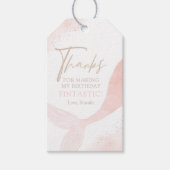 Pink Mermaid Girl Birthday Party Cadeaulabel (Voorkant)