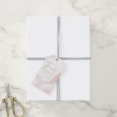 Pink Mermaid Girl Birthday Party Cadeaulabel (Met Touw)