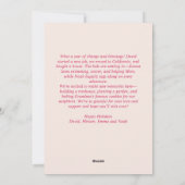 Pink Merry Christmas and Happy New Year signature Feestdagenkaart (Achterkant)