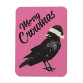 Pink Merry Crowmas Christmas Holiday  Magneet (Verticaal)