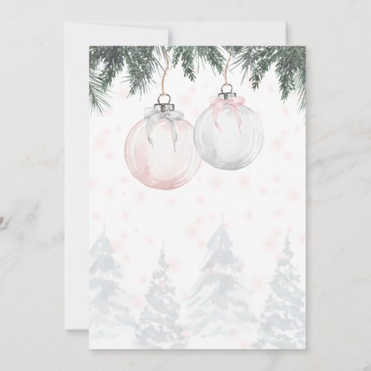 Pink Merry Little Baby shower Kaart (Achterkant)