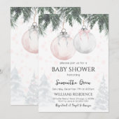 Pink Merry Little Baby shower Kaart (Voorkant / Achterkant)