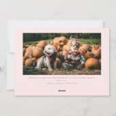 Pink Merry Woofmas Dog Christmas Holiday Kaart (Achterkant)