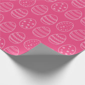 PINK MET WITTE HOOGSTE EIEREN CADEAUPAPIER (Hoek)