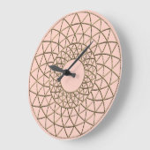 Pink Metallic Circle Pattern Acrylic Wall Clock Grote Klok (Hoek)