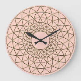 Pink Metallic Circle Pattern Acrylic Wall Clock Grote Klok