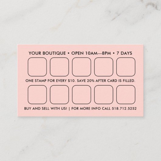 Pink Metallic QR Code Reward Visitekaartje (Achterkant)