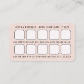 Pink Metallic QR Code Reward Visitekaartje (Achterkant)