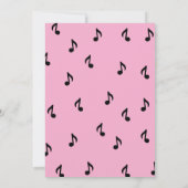 Pink Microphone Kids Birthday Invitation Kaart (Achterkant)