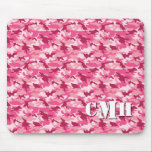 Pink Military Retro Camouflage Stencil Monogram Muismat<br><div class="desc">Bring a tactical and personalized edge to your workspace with this custom camouflage mouse pad. Perfect for gamers, military personnel, and outdoor enthusiasts, this large mousepad features a classic retro camo pattern in pinks and white. The durable, non-slip rubber base and smooth fabric surface provide a superior tracking experience for...</div>